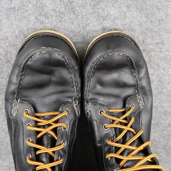 Danner Shoes Mens 10 EE Boots Leather Work Biker Bull Run Moc Toe 6" Black Shine - Picture 10 of 14